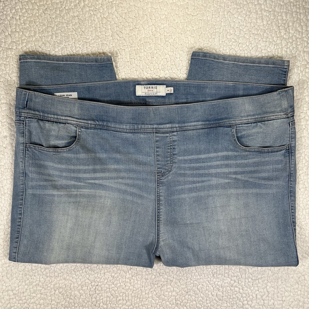 Torrid Lean Jean Crops Women's Plus Size‎ 4 48x22) Blue Minimalist Boho Casual